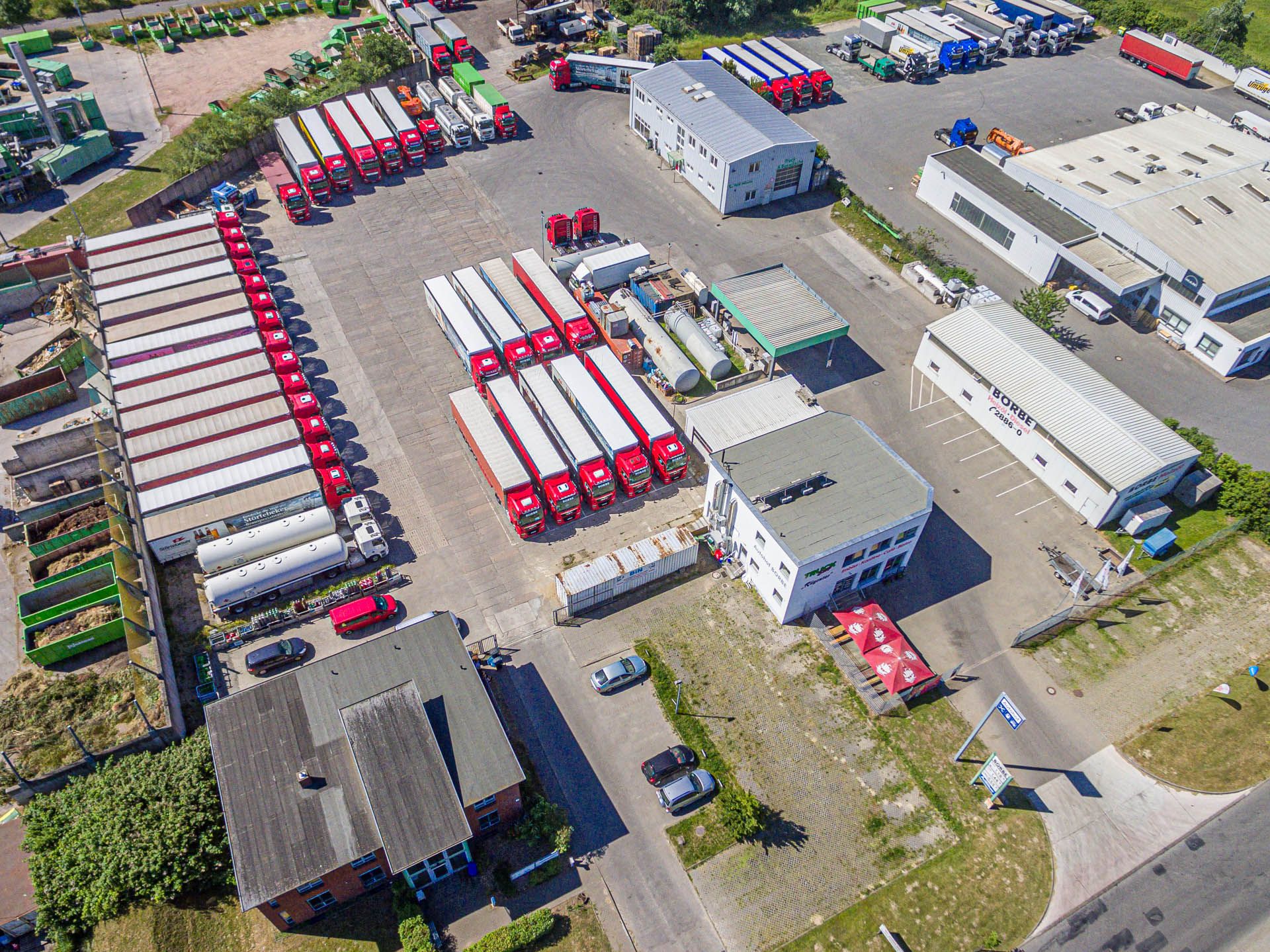 Luftbild der Borbe Unternehmensgruppe in Stralsund